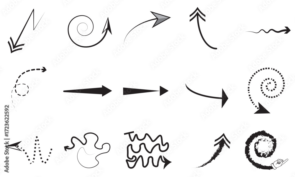 Obraz premium Vector arrows collection set. Arrows icon set. Arrow vector icon set. Arrows vector collection set.