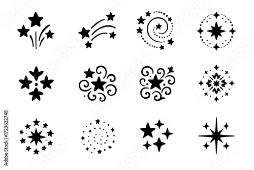 Icon halo vector embellished mandala star tiny spiral cluster ornament ornate