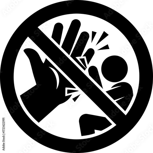 Stop Family Abuse Symbol Vector Illustration Transparent Icon