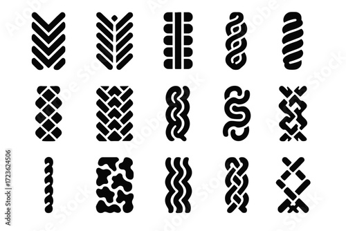 Paracord pattern wrap lattice vector curve zigzag stripe icon vertical camo icons