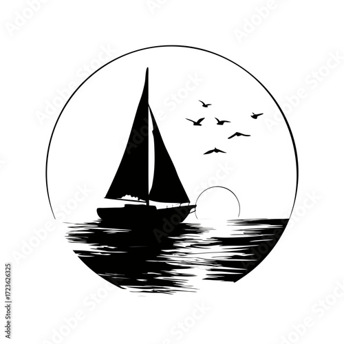 sailing boat on the sea
