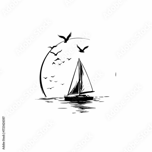 sailing ship on the sea