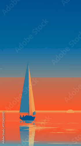 sailing boat on the sea