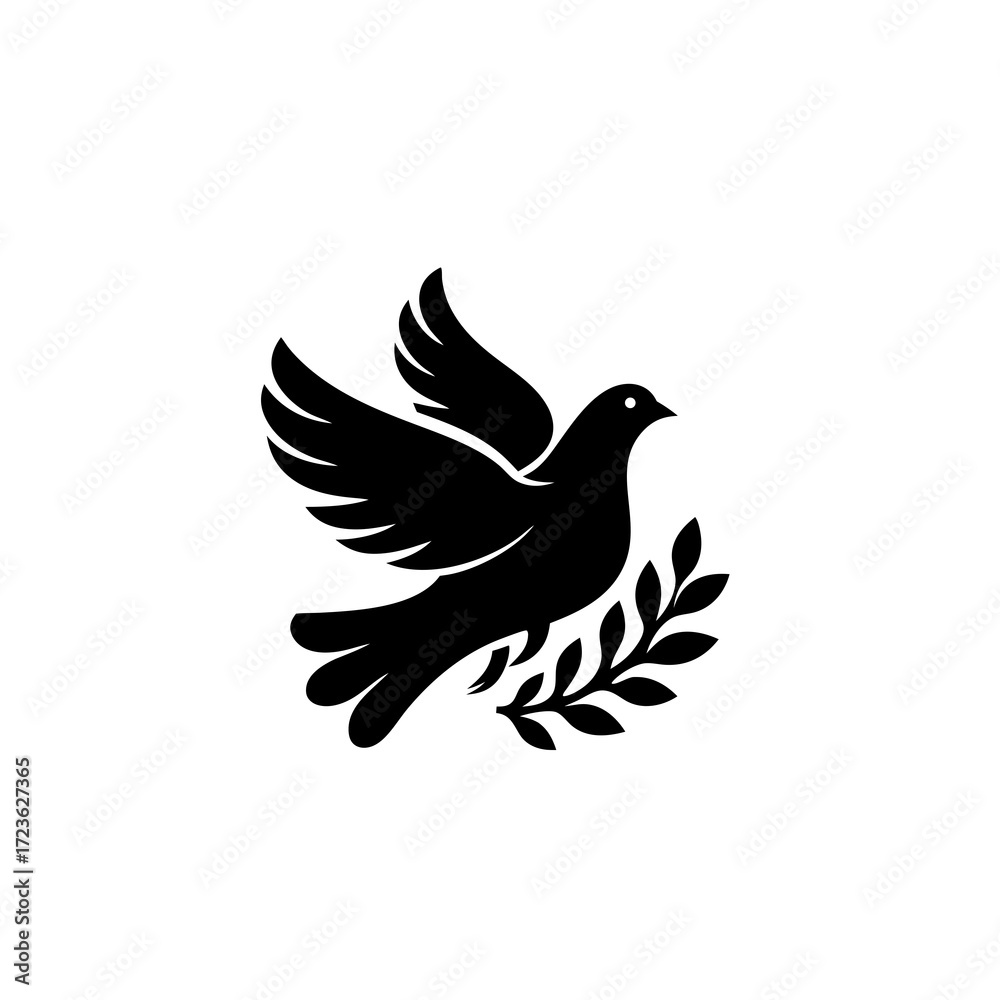 Obraz premium dove of peace vector illustration