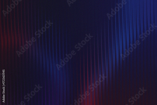 Illustration of abstract textured background with vertical lines and subtle red and blue light effects, creating a dark and moody atmosphere, abstract glass stripe gradient background