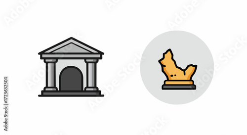Vector museum element