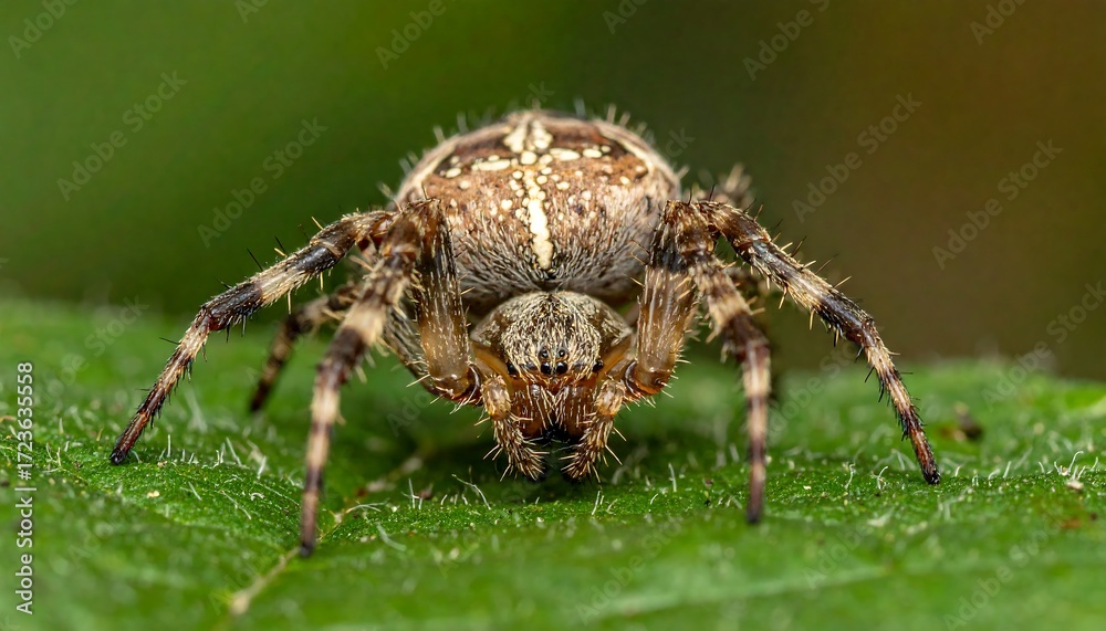 Fototapeta premium Close-up of a spider on a leaf