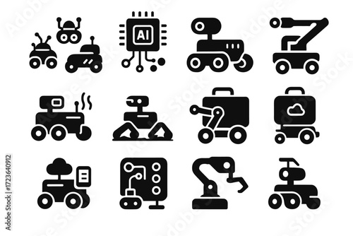 Icon icons edge control unit robotic hub vector robots robot processor robotics