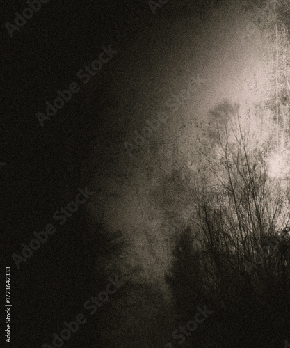 Autumn landscape, gloomy grunge wallpaper