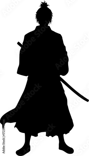Design of traditional samurai illustration