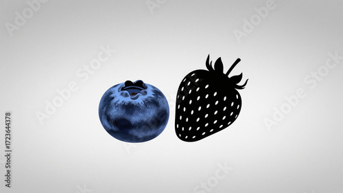 Blueberry and Strawberry Silhouettes