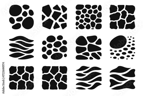 Gravel pattern pebbles desert clay weathered texture icon dry rock terrain vector