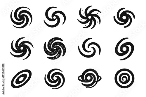 Arc polar radiant overlay icon icons spiraling spiral galactic vector system