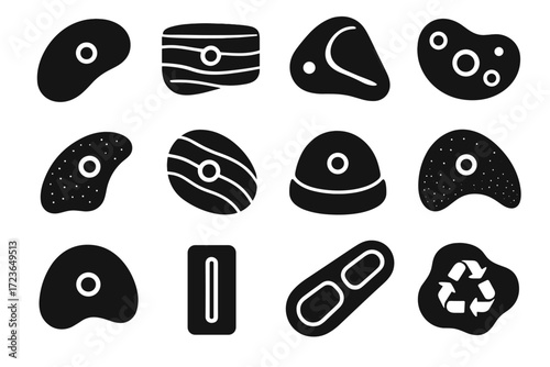 Resin insert climbing grip piece bolt icon plastic hold hybrid vector