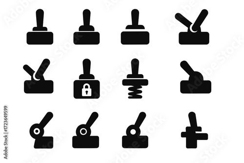 Flipped set sprung locked down toggle vector up position icon pivoting