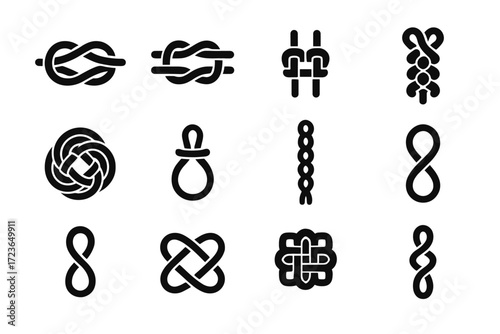 Knot bowline head carrick vector twist traditional knots icon chain wall mat