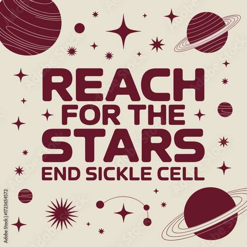 Reach for the Stars End Sickle Cell Poster