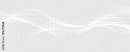 Dot white gray wave light technology texture background. Abstract big data digital concept.