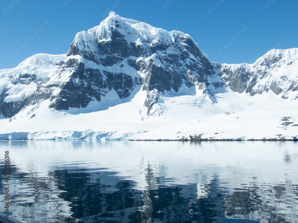 Fototapeta premium Antarctica mountain with snow