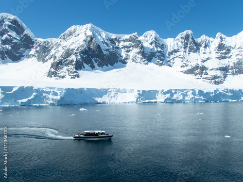 Boat in the southern ocean