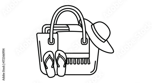 vector illustration of a bag