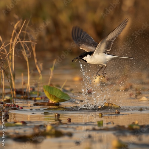 seagull flying over water