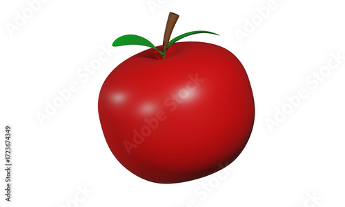 red apple isolated on white