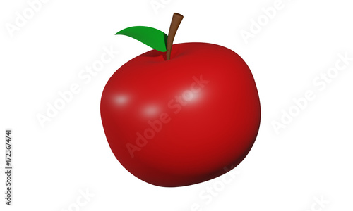 red apple isolated