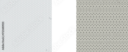 Close-up of two different textured surfaces, one white and the other gray, side by side.