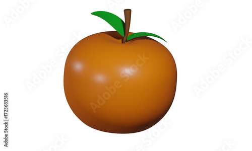 orange apple vector illustration