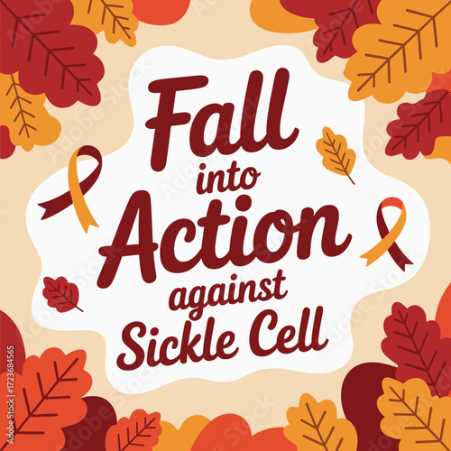Fall Into Action Against Sickle Cell Awareness Poster