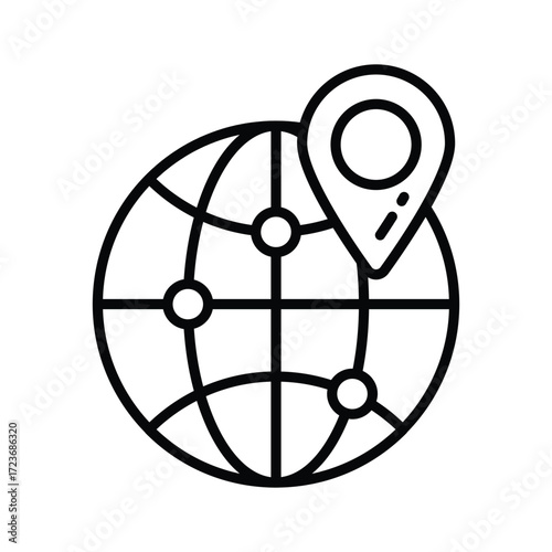 Get this amazon flat style icon of global location in modern style