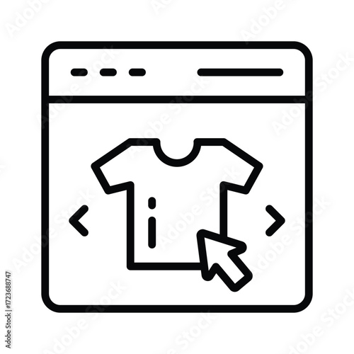 Check t this amazing flat style icon of online shopping