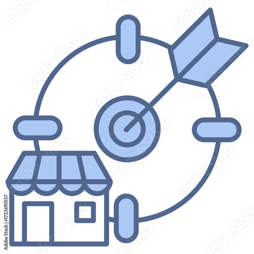 Target Market Blue Icon