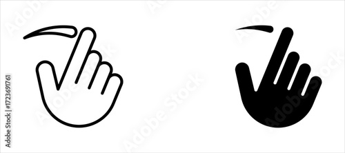screen touch swipe finger icons set, Vector illustration