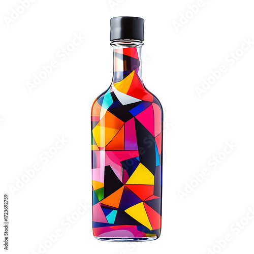 Vibrant Abstract Design Modern Bottle Feature