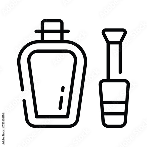Nail polish icon representing beauty, makeup, and cosmetic shopping products