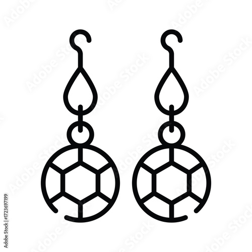 Grab this amazing flat outline style icon of earrings, premium vector