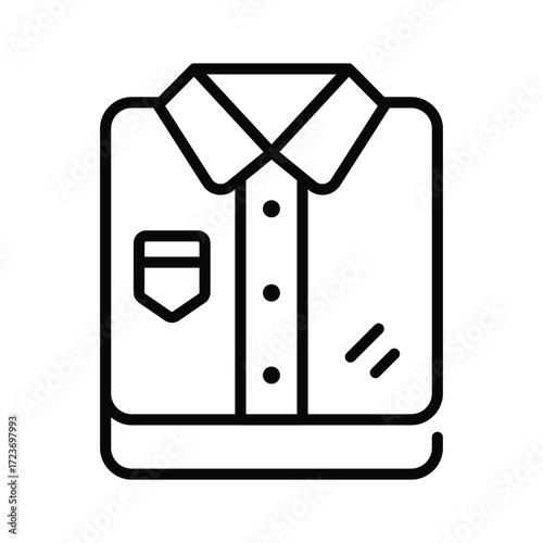 Folded shirt icon representing clothing fashion, apparel, and ecommerce products