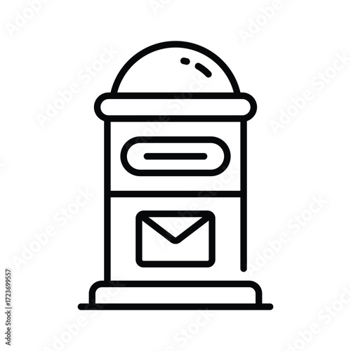 Letter box icon representing mail, communication, and ecommerce shopping