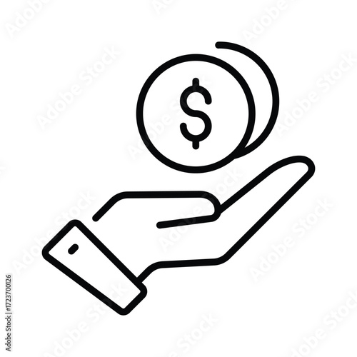 Take your hands on this amazing flat outline icon of payment