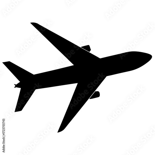 airplane on a white background
