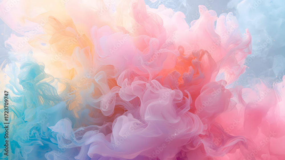Fototapeta premium abstract watercolor background with flowers