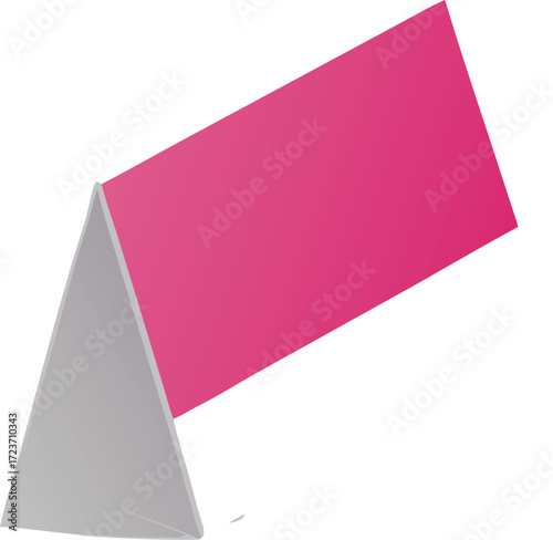 Mockup visiting card leaning vector graphic for business presentations and branding