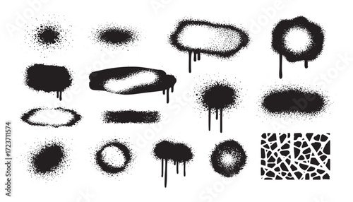 Spray paint texture element set