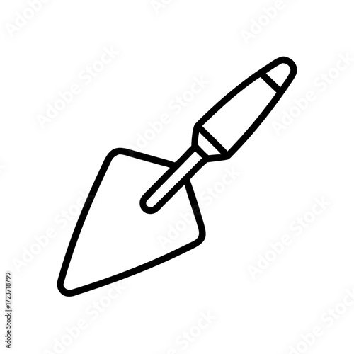 Trowel tool with handle for gardening and landscaping tasks  