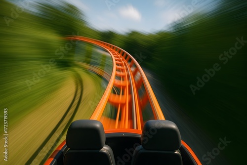 Rollercoaster Ride: High-Speed Motion Blur
