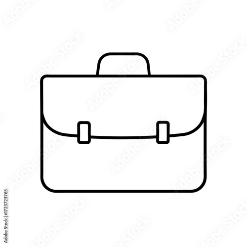 Outline of a briefcase on transparent background