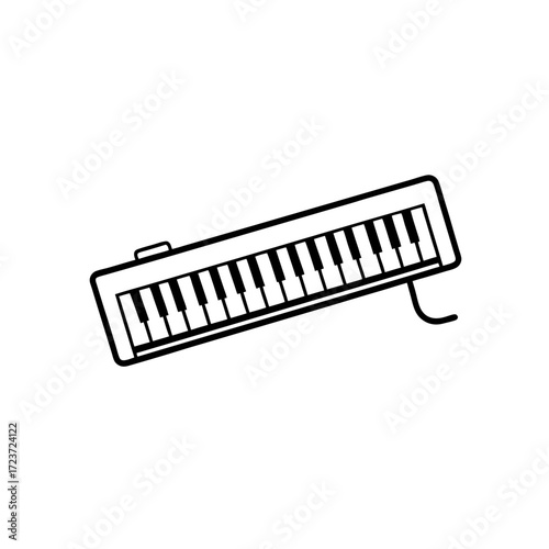 Simple keyboard illustration on transparent background