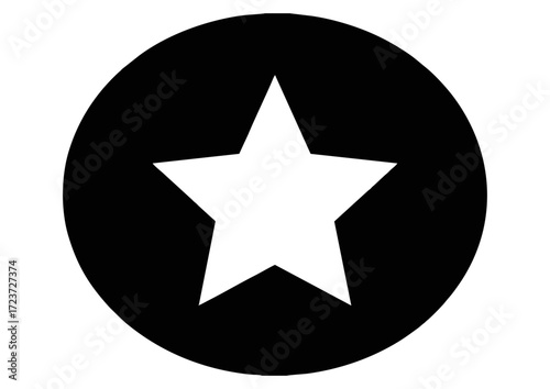 Colorful star illustration, shining symbol, creative design, isolated on white background